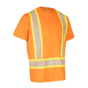T-shirt de sécurité à manches courtes haute visibilité bande réfléchissante